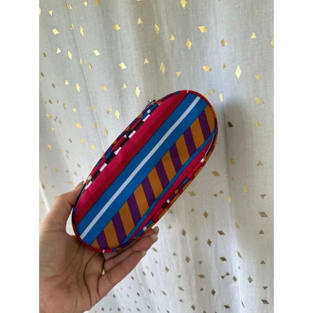 Kipling Fruit Punch Print Duobox Fold Out Compartments Pen Pencil Cosmetic Case